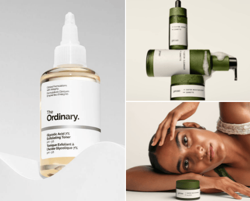🧖🏽‍♀️ SKINCARE - acid, serum, cleanser and mosturizer - for perfect acne-free skin 🧖🏽‍♀️ cover photo collage