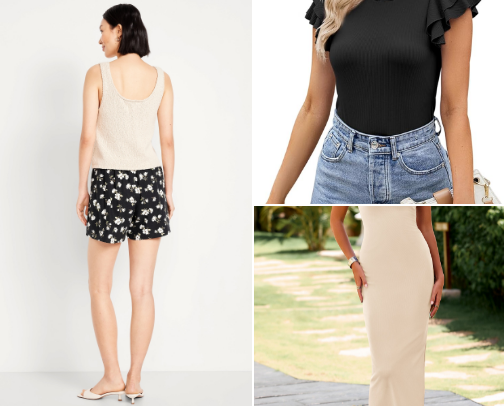 Midsize outfits. On point outfits for church, date night, or just a friend’s outing. Love your body! cover photo collage