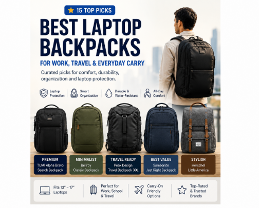 🎒 Best Laptop Backpacks for Work, Travel & Everyday Carry cover photo collage