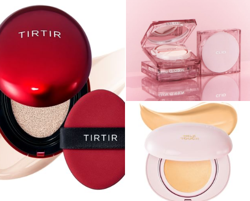 Products for flawless base makeup. cover photo collage