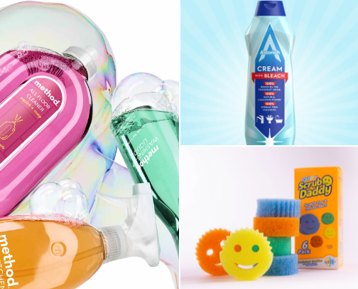 Cleaning products 🧼🧴 cover photo collage