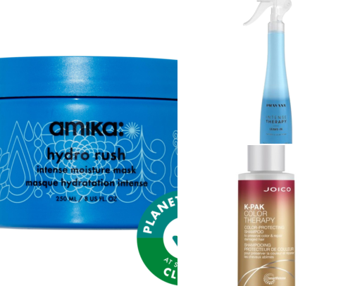 My current hair care favs to keep my color treated and bleached hair healthy! cover photo collage
