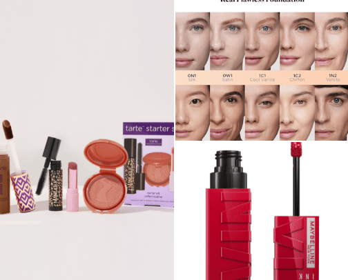 Makeup's and hair cover photo collage