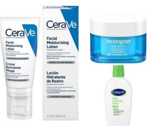 Budget Moisturizers That Don’t Feel Heavy ✨ cover photo collage