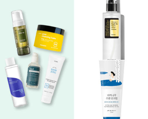 Korean skincare cover photo collage