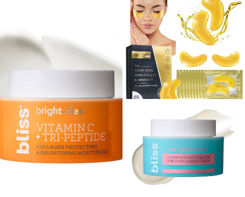 Daily face care items cover photo collage