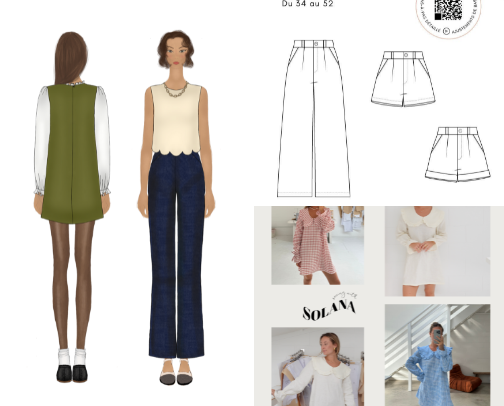 PDF sewing patterns cover photo collage