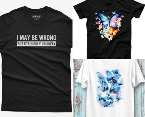 T-shirts cover photo collage