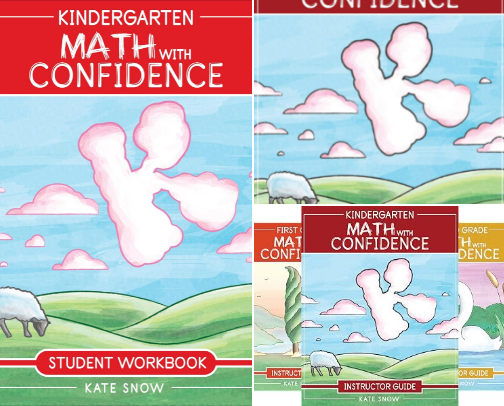 Read Now - Kindergarten Math With Confidence Student Workbook and Related Homeschool Math Picks cover photo collage