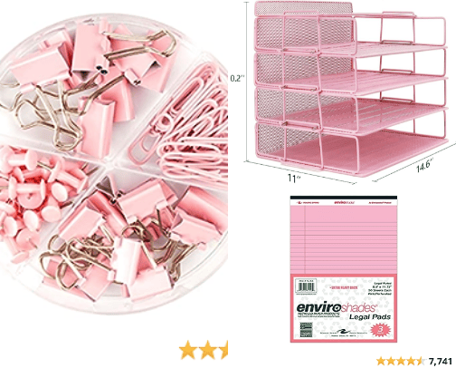 All Things Pink For Your Office cover photo collage