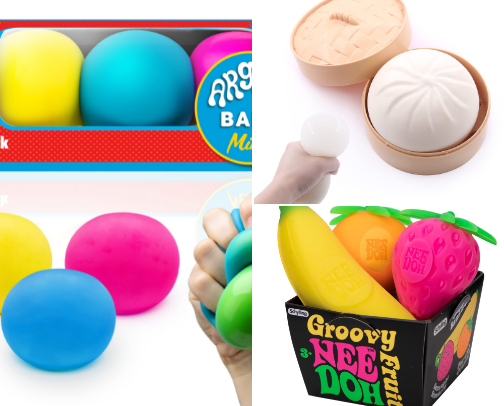 Stress toys for a low price cover photo collage