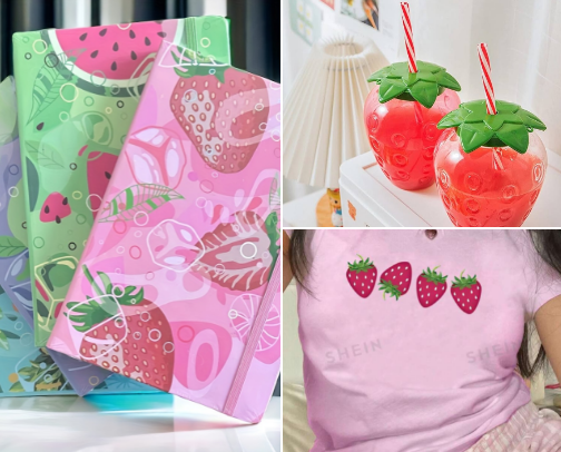 Strawberry crazy🍓🍰 cover photo collage