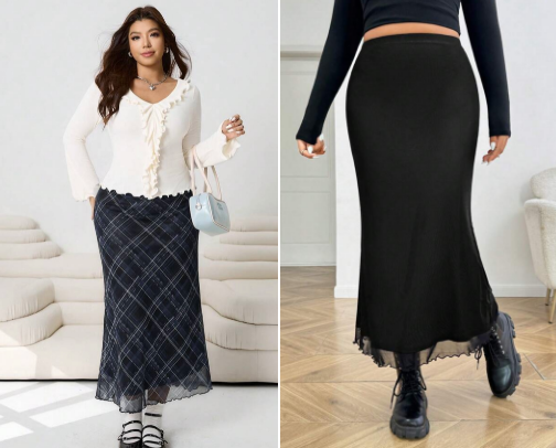affordable & comfy cool skirts for curvy girlies! cover photo collage