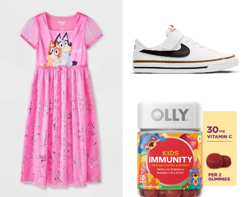 Kids clothes and daily products cover photo collage