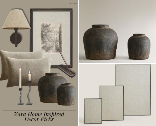 Zara Home Decor Picks for Minimal Neutral Living Room cover photo collage