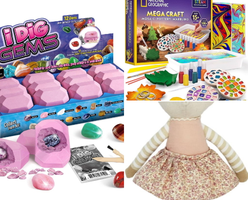 Favorite toys girls 3-6 years old cover photo collage