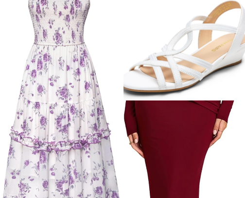 Dresses and shoes that I bought and loved. cover photo collage