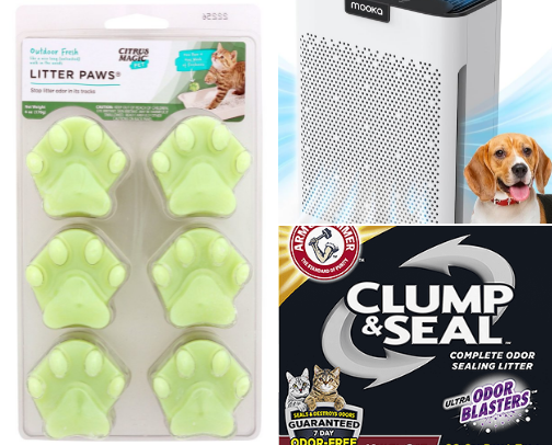 cat smell helpers! cover photo collage