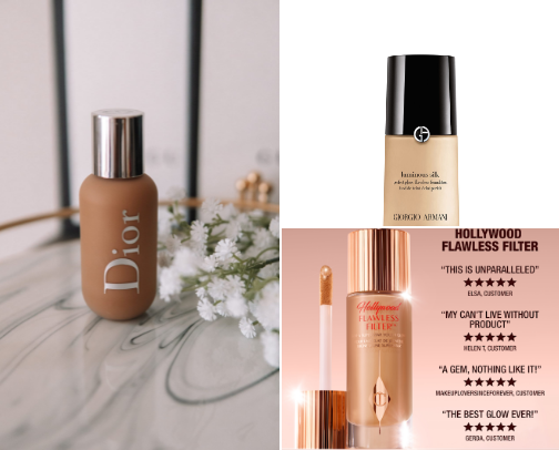 Foundations I love from my makeup bag 💕 cover photo collage