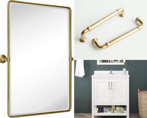 BATHROOM organization + decor cover photo collage