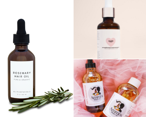 Hair growth oils cover photo collage