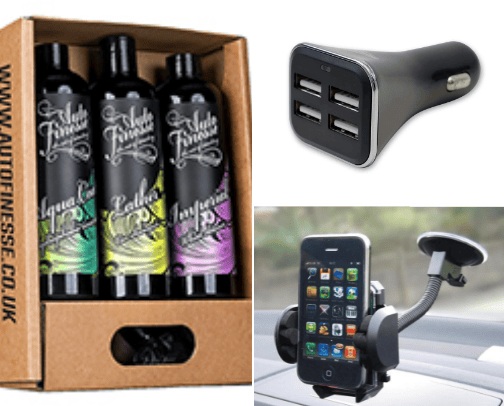 Car accessories cover photo collage