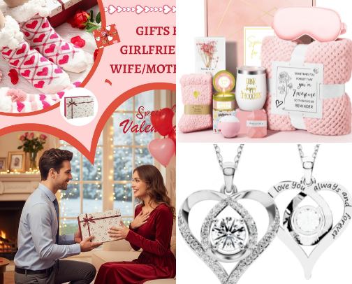 Best Valentine’s Day Gifts for Her – Romantic & Meaningful Ideas cover photo collage