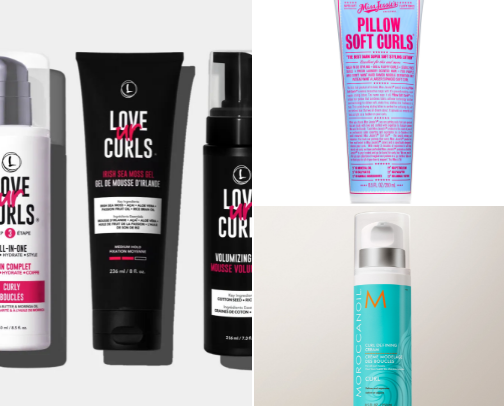Curly hair product recs cover photo collage
