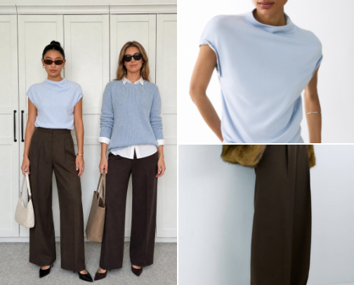 Color Pairing Ideas: Brown + Baby Blue cover photo collage