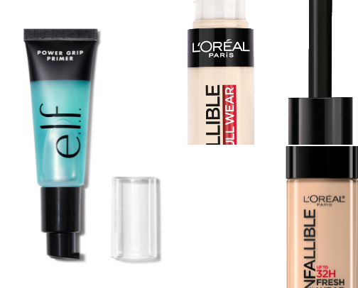 my top drugstore makeup must haves for long wear💋💄 cover photo collage