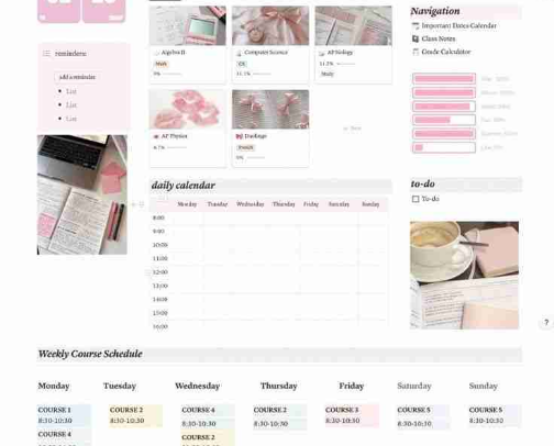 aesthetic notion templates 📑 cover photo collage