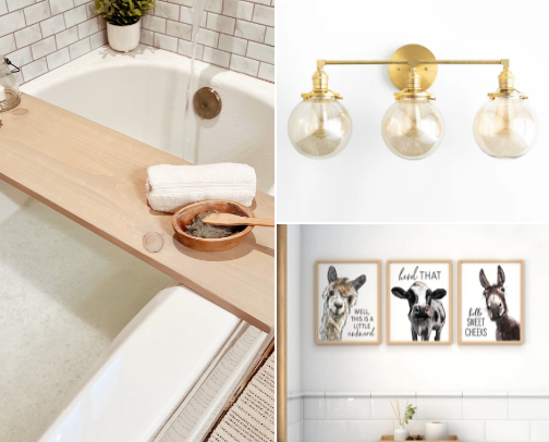 Bathroom decoration cover photo collage