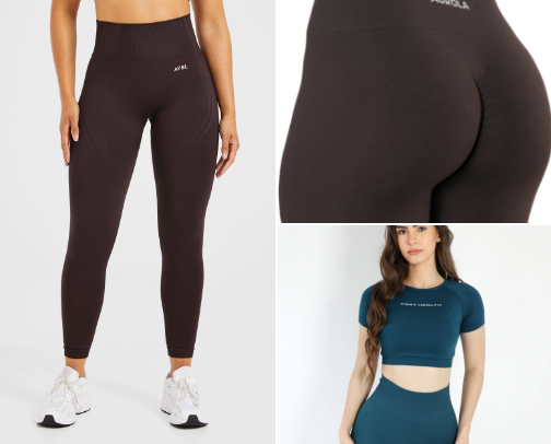 Workout clothes cover photo collage