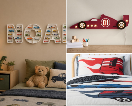 Race Car Bedroom Ideas 🏎️ | Boys Room Decor cover photo collage