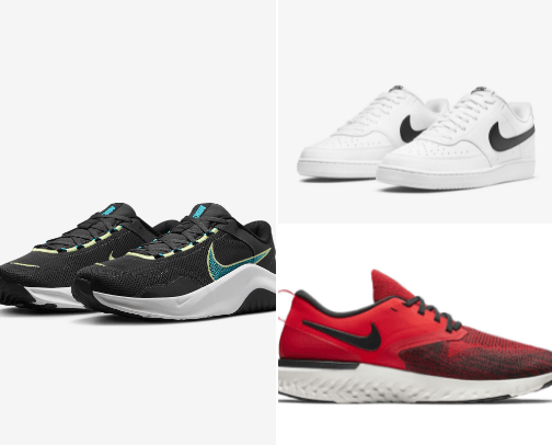 Athletic footwear cover photo collage