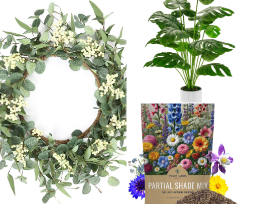Spring time decor- indoors & outdoors cover photo collage