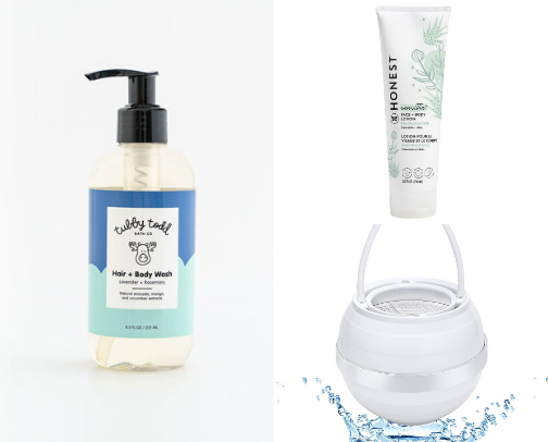 baby bath time essentials cover photo collage