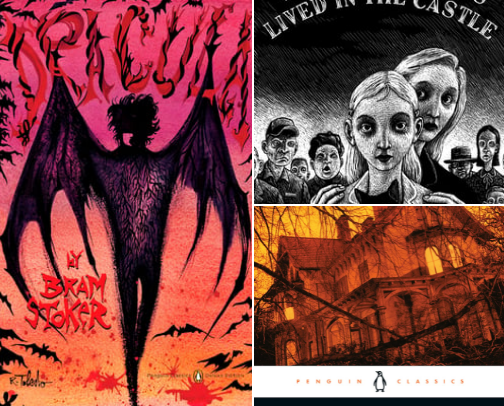 Classic Horror - Read with Me 📕 👻 🖤 cover photo collage