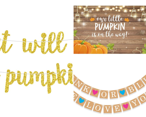 Gender Reveal decorations we love from Amazon cover photo collage