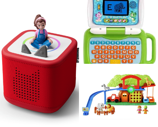 Favorite toddler toys (age 2-3) cover photo collage