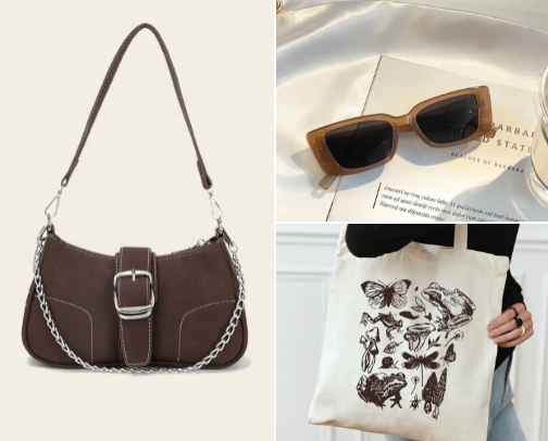 Bags & sunglasses cover photo collage