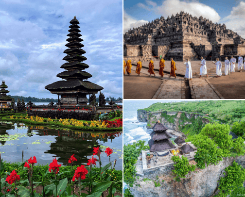 Adorable Temple in Indonesia 😍 cover photo collage