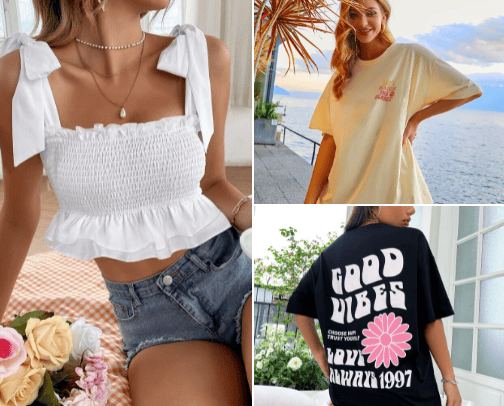 affordable clothes / SHEIN cover photo collage