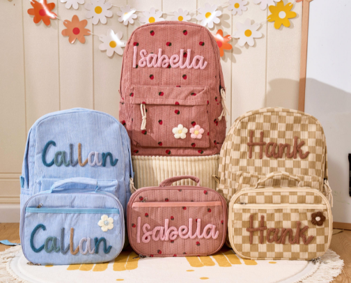 Personalized Backpacks and Bags for Kids cover photo collage