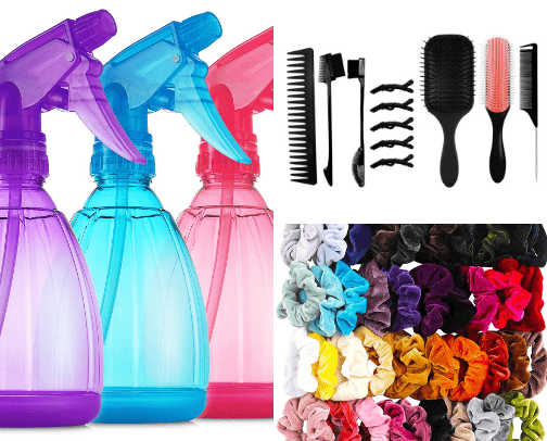 Hair tools for natural hair cover photo collage