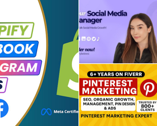 Some very popular social media digital marketing guidance cover photo collage