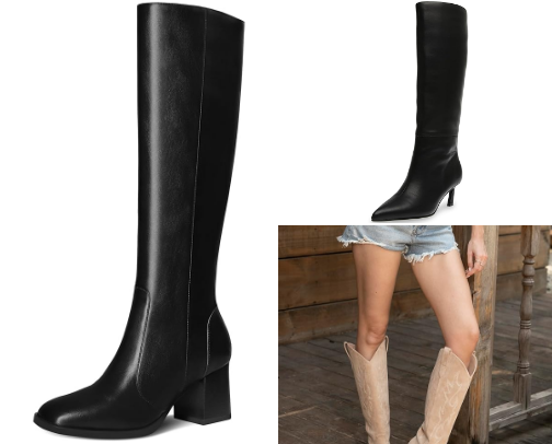 Fall winter boots cover photo collage