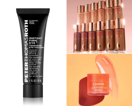 Trending beauty products cover photo collage