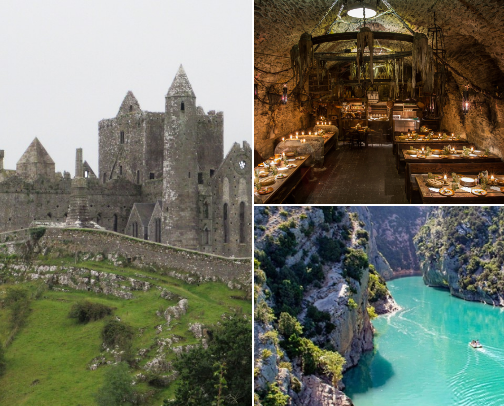 Dream vacations across Europe cover photo collage