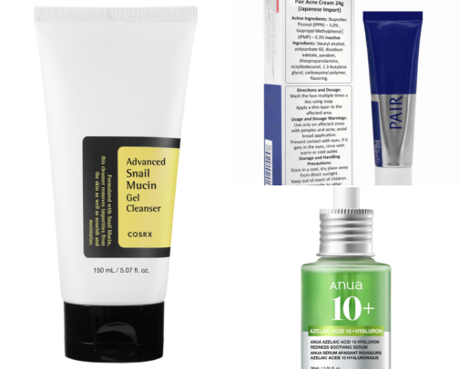 Skincare Items for Acne Prone Skin type cover photo collage